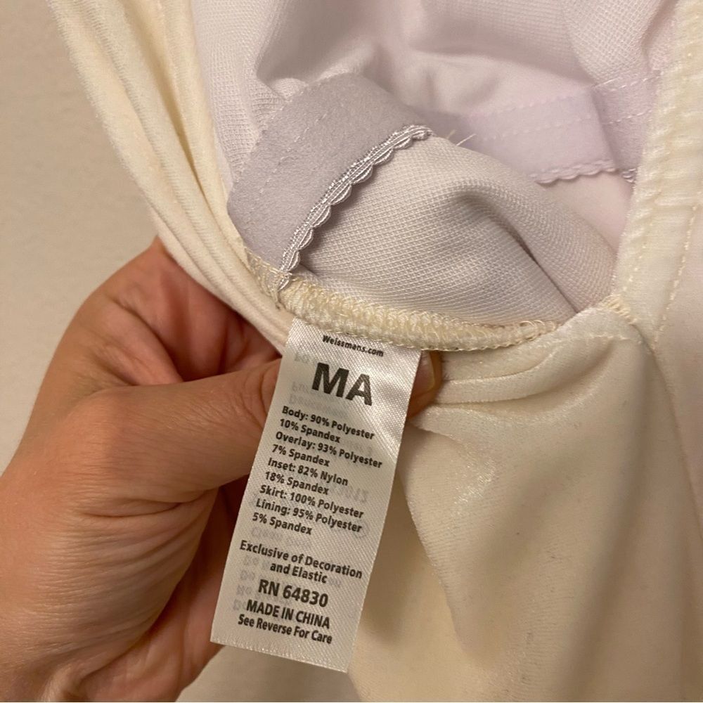 Weissman Elite Dance Costume Lyrical White In The Name Of Love D13012 Adult Ma — image 7 of 8